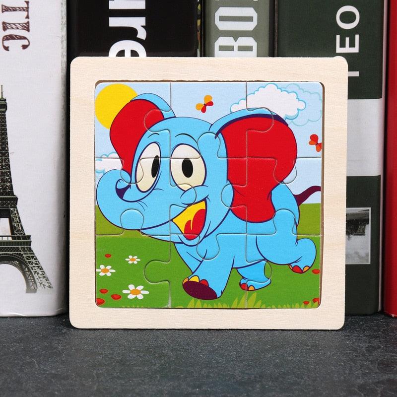 Quebra Cabeça Educacional Infantil Cartoon - Elefante - Numecora