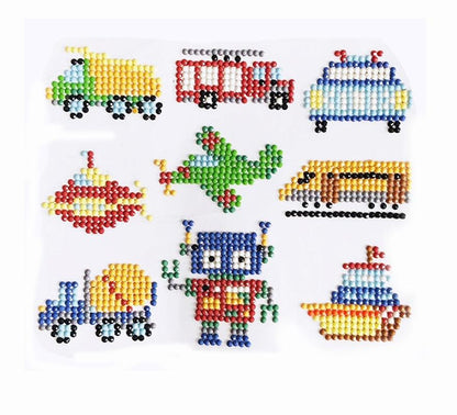 Pintura Terapêutica com Diamantes - Stickers 9Un - Diamante Redondo - Transporte