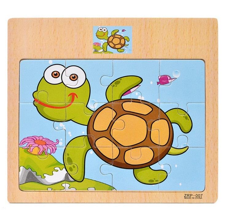 Quebra Cabeças Educacional Infantil - tartaruga - Numecora