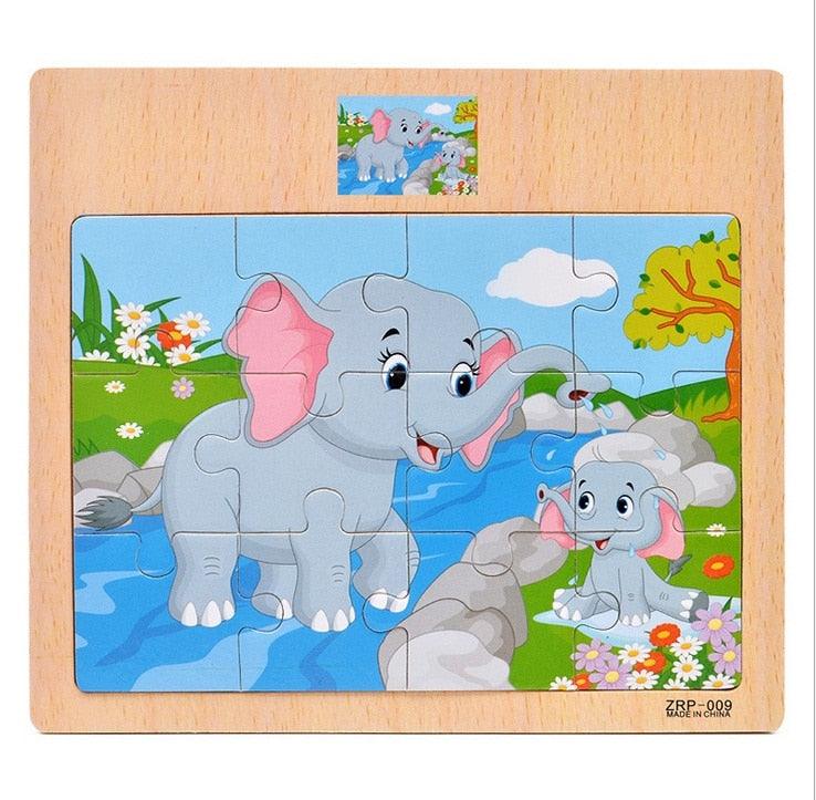 Quebra Cabeças Educacional Infantil - Elefante - Numecora