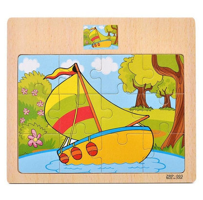 Quebra Cabeças Educacional Infantil - Barco - Numecora