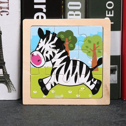 Quebra Cabeça Educacional Infantil Cartoon - Zebra - Numecora