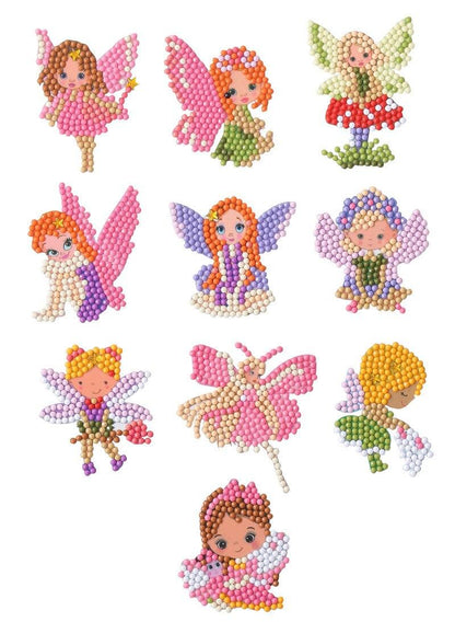 Pintura Terapêutica com Diamantes - Stickers 10Un - Diamante Redondo - Fadas