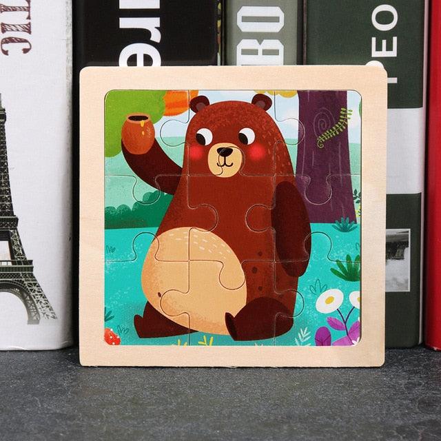 Quebra Cabeça Educacional Infantil Cartoon - Urso - Numecora