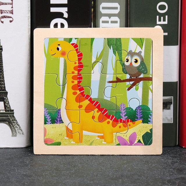 Quebra Cabeça Educacional Infantil Cartoon - Dinossauro memenchisaurus - Numecora