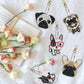 Chaveiros Pintura Terapêutica com Diamantes - Dogs Estilosos - Kit com 5